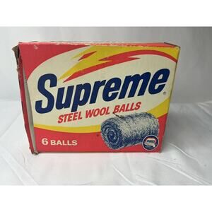 Vintage Supreme Steel Wool Balls (Only 5) Collectible Quality Purex USA 70s Prop
